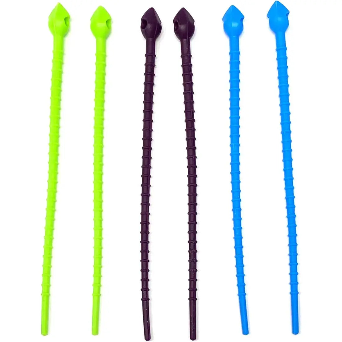 6 Stück Silikonbänder Rouladenbinder Kabelbinder Silikon 17cm Wiederverwendbare Silikonbinder Beutelverschluss