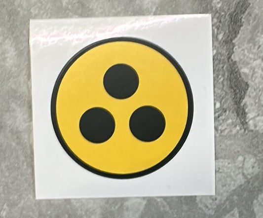 Blindenabzeichen Aufkleber – sichtbar, robust, vielseitig (40 mm | 50 mm | 140 mm)