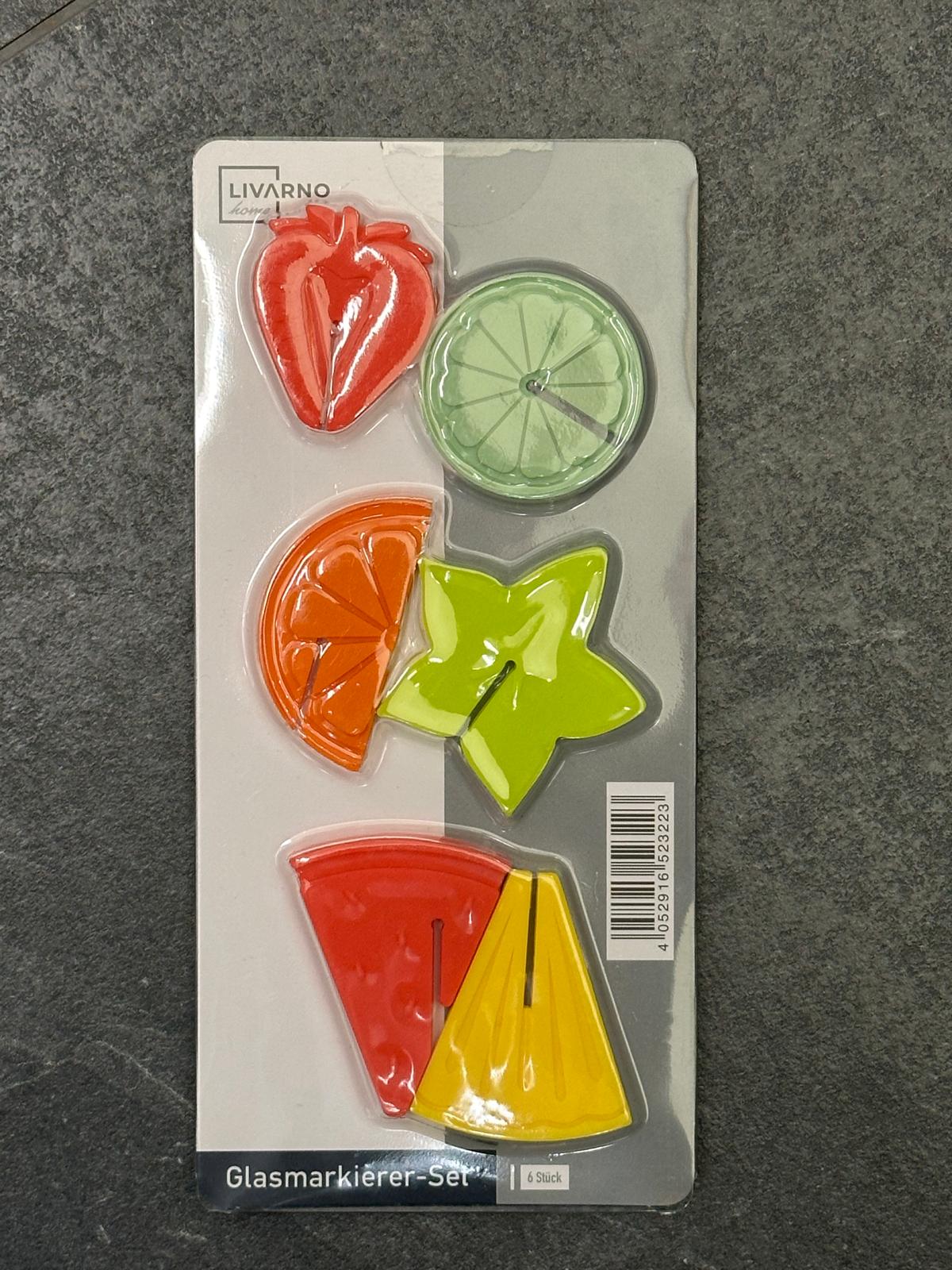 Glasmarkierer-Früchte -diesehwelt