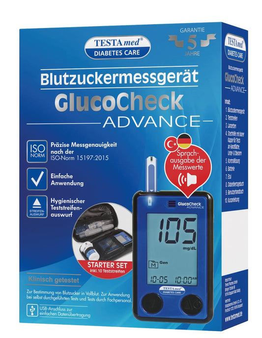 Testamed Blutzuckermessgerät Voice – mit Sprachausgabe & einfacher Bedienung