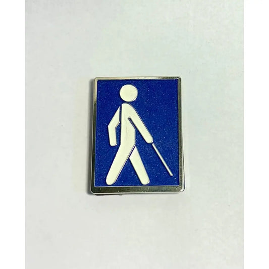 Blindenplakette-Stockmaennchen-Blindenabzeichen-International-Verkehrschutz die Sehwelt