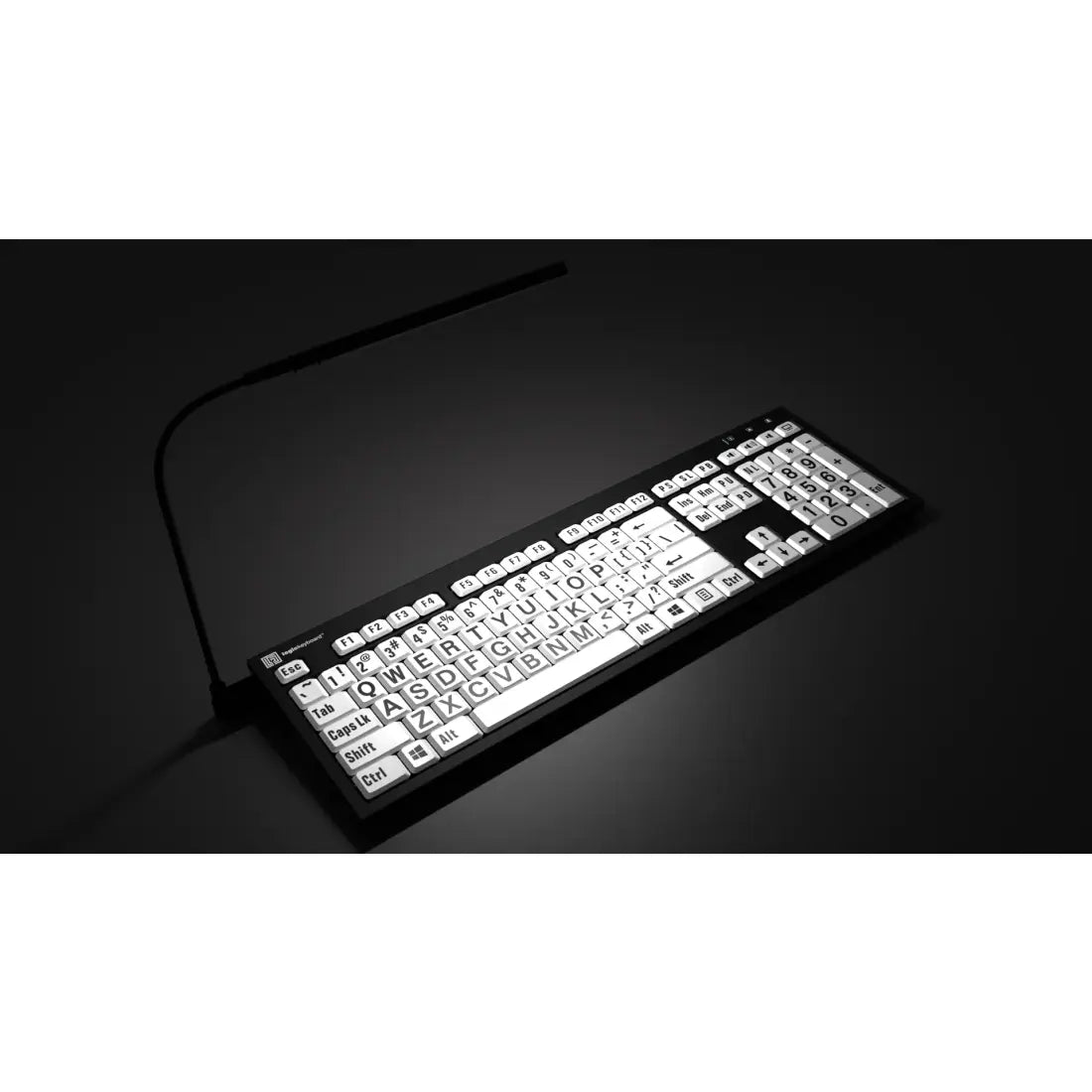 Logickeyboard Large Print - Black on White NERO Slimline Keyboard DE - Alltagshilfe