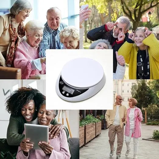 prechende digitale Küchenwaage I 1302S I Waage mit großem LCD Display I Tragkraft bis 5000g I