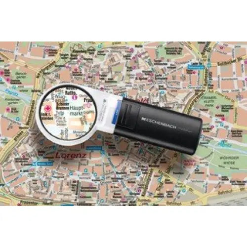 Taschenleuchtlupe Eschenbach Mobilux LED exklusive Halterung - ohne Halterung / 3-fach - Handlupe