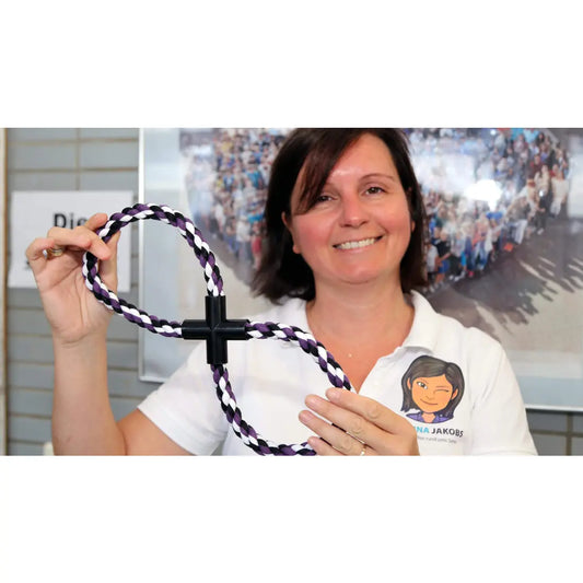 Wanderacht Lila-weiss-schwarz - Alltagshilfe