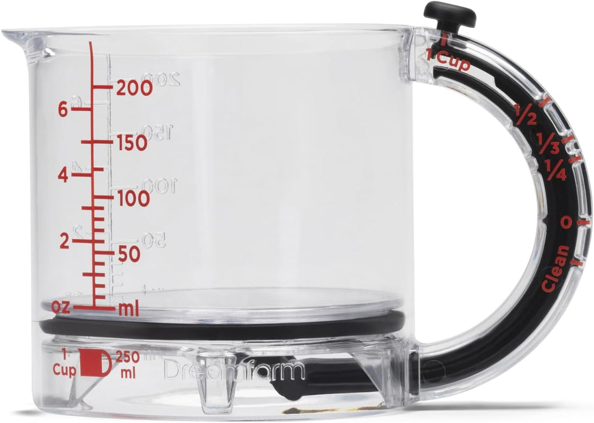 Dreamfarm UPCUP verstellbarer Messbecher 250 ml, 4-in-1,