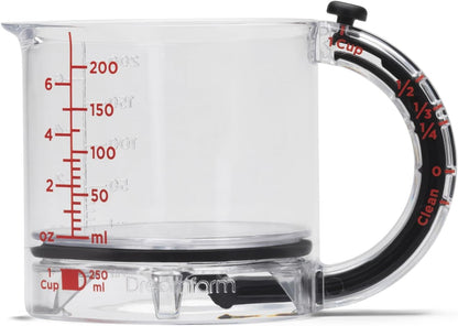 Dreamfarm UPCUP verstellbarer Messbecher 250 ml, 4-in-1,