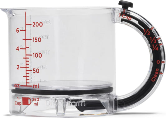 Dreamfarm UPCUP verstellbarer Messbecher 250 ml, 4-in-1,