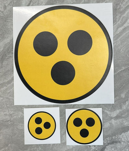 Blindenabzeichen Aufkleber – sichtbar, robust, vielseitig (40 mm | 50 mm | 140 mm)