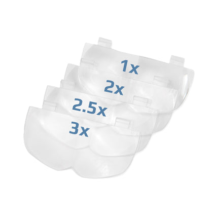 Carson MagniVisor Deluxe CP-60 – Komfort-Kopflupe mit LED 4 Wechsellinsen (Schwarz)