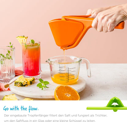 Dreamfarm FLUICER Orangenpresse – kraftvoll, flach faltbar, spülmaschinenfest