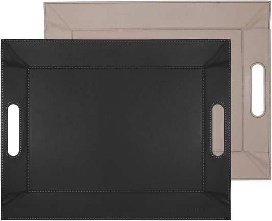 FREEFORM DUO – 2in1 wendbares Tablett & Tischset Schwarz/Taupe
