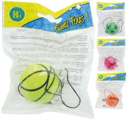 Ball an Gummiband 4,5 cm – Rückschlagball mit Gummiseil, verschiedene Farben