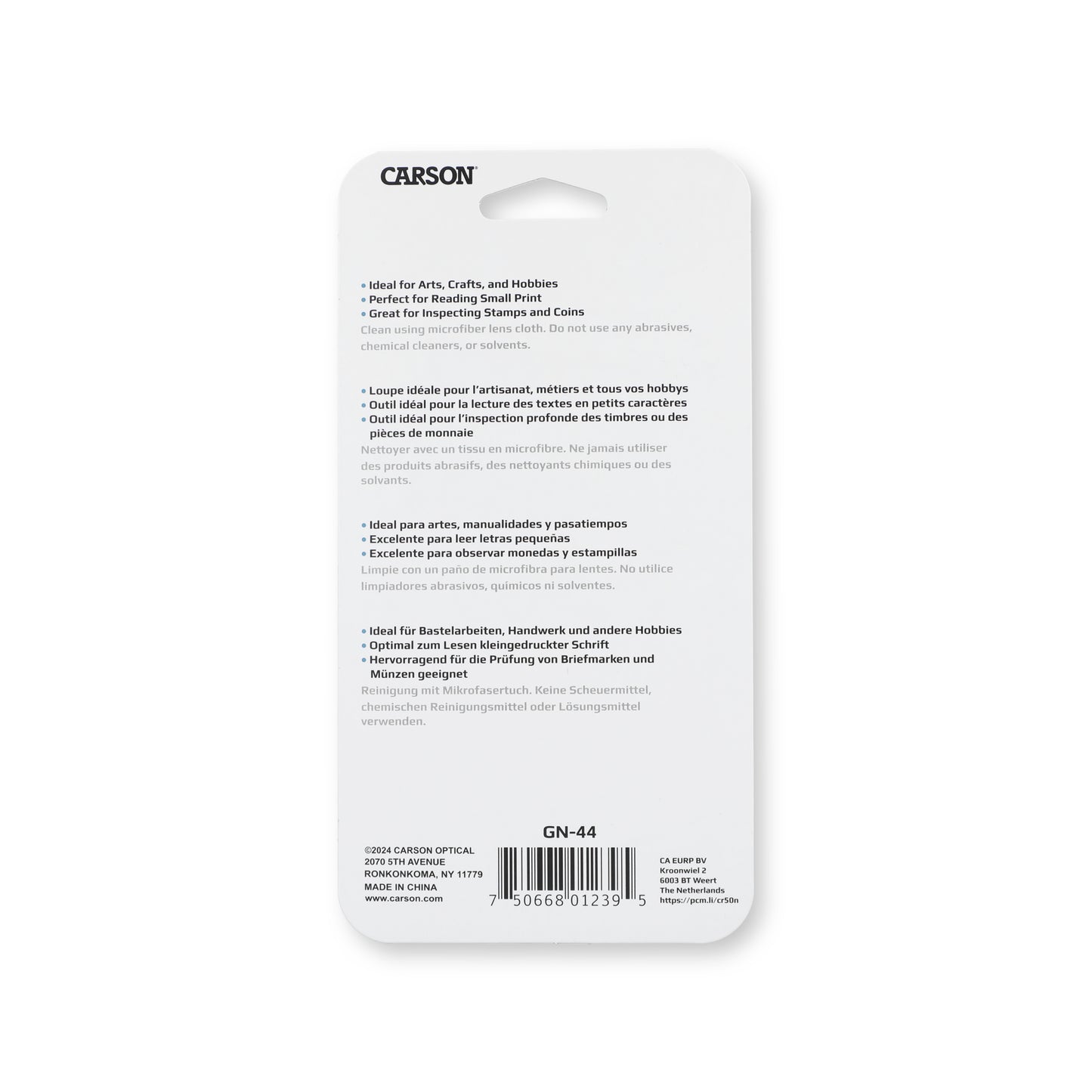 Carson MagniFlip Plus GN-44 – Taschenlupe 2,5× / 5× / 7× mit Schutzhülle (Schwarz)
