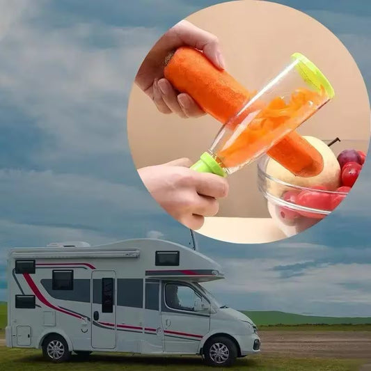 Schäler mit Auffangbehälter