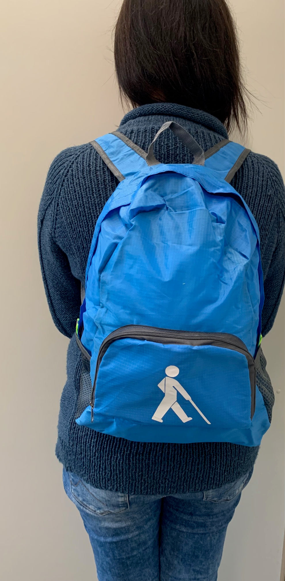 faltbarer Rucksack mit Stockmänchen