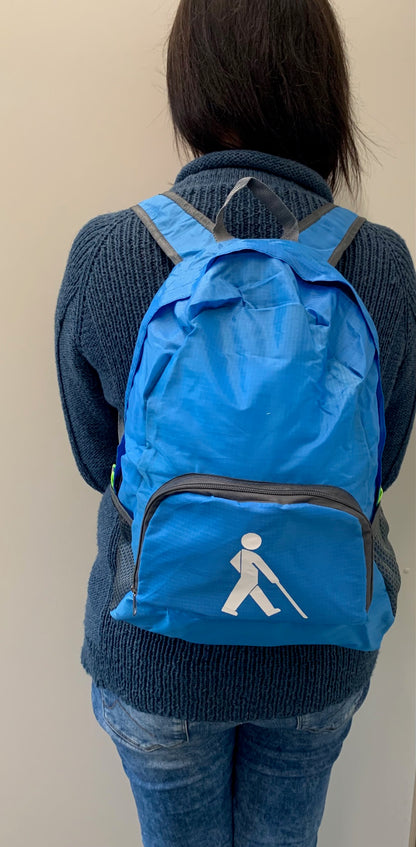 faltbarer Rucksack mit Stockmänchen