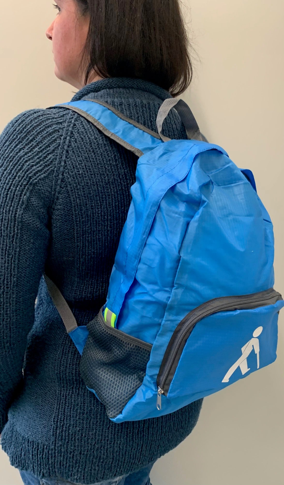 faltbarer Rucksack mit Stockmänchen