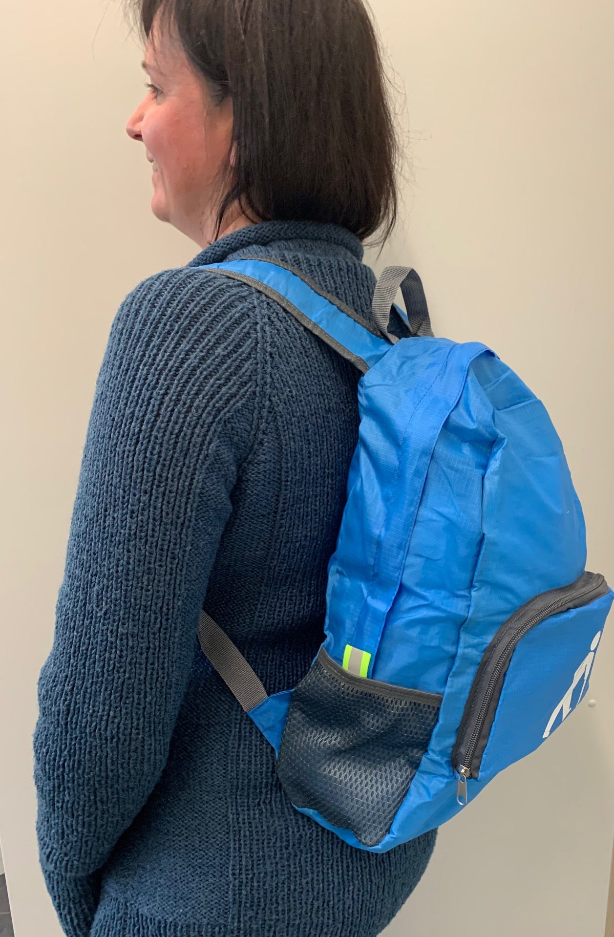 faltbarer Rucksack mit Stockmänchen