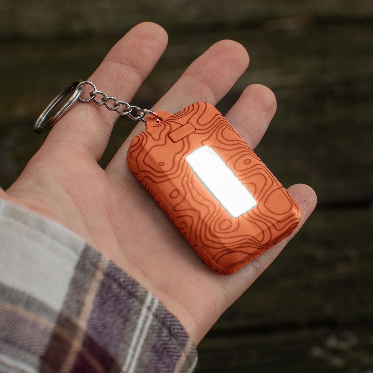 Carson COB LED Schlüsselanhänger-Taschenlampe KL-10OR – 3 Modi inkl. Stroboskop (Orange)