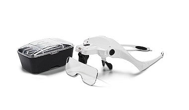 Aufsatzlupe / Kopflupe mit LED – 1× bis 3,5× Vergrößerung