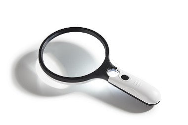 LED-Leuchtlupe 501412 – extra groß, 2× mit 12× Spot