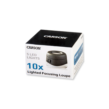 Carson VersaLoupe LED LH-50 – 10× Standlupe mit Fokusverstellung und 5 LEDs
