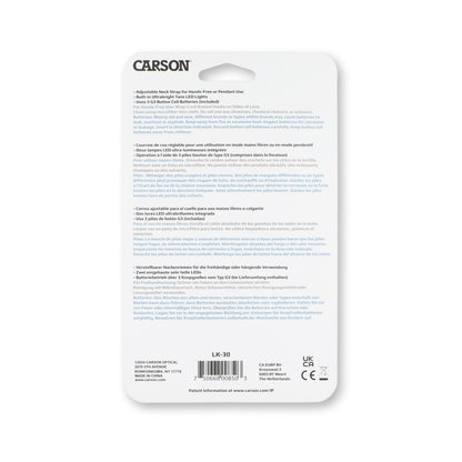 Carson LK-30 Lighted MagniLook – Umhängelupe 2,5× mit LED und 4,5× Spotlinse