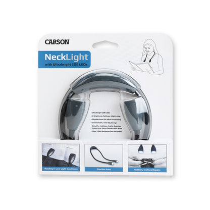 Carson NeckLight NL-10 – Buchlampe & Leselicht zum Umhängen (Schwarz)