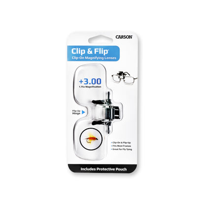 Carson OD-12 Clip & Flip – 1,75× Aufsatzlupe für Brillen