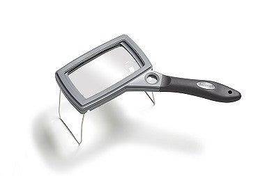 Standlupe – 2× mit 6×/10× Detailbereich, ausklappbare Füße