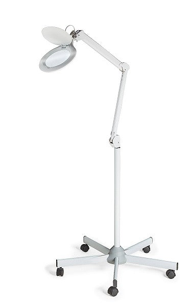 Standlupe 501427 – 1,75× mit LED-Beleuchtung, Standfuss & Tischklemme (Ø 125 mm)