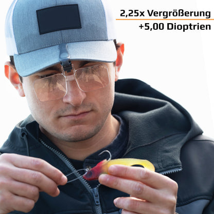 Carson VisorMag VM-14 – 2,25× Klemmlupe für Schirmmützen und Kappen (+5,00 dpt)