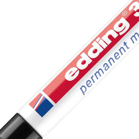 edding 3300 Permanentmarker 100% Recycelt Mittel Rundspitze 1,5 - 3 mm Schwarz Nachfüllbar Wasserbeständig