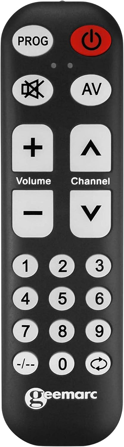 Geemarc TV-1 – Universalfernbedienung mit großen Tasten, einfach programmierbar