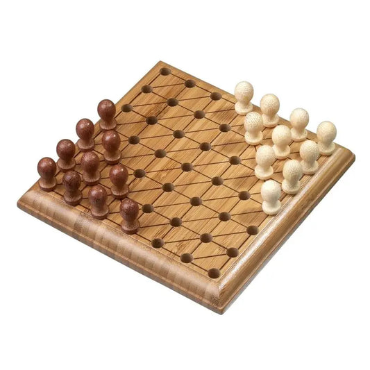 Halma – Mini-Reisespiel aus Bambus für 2 Spieler - Spiel