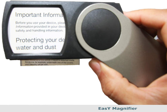 Leselupen Set – Tischlupe 2/4× &amp; Handlupe 3× mit LED-Licht (hands free &amp; mobil)