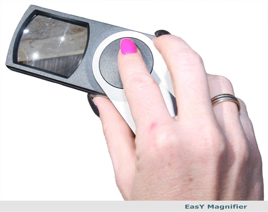 Leselupen Set – Tischlupe 2/4× &amp; Handlupe 3× mit LED-Licht (hands free &amp; mobil)