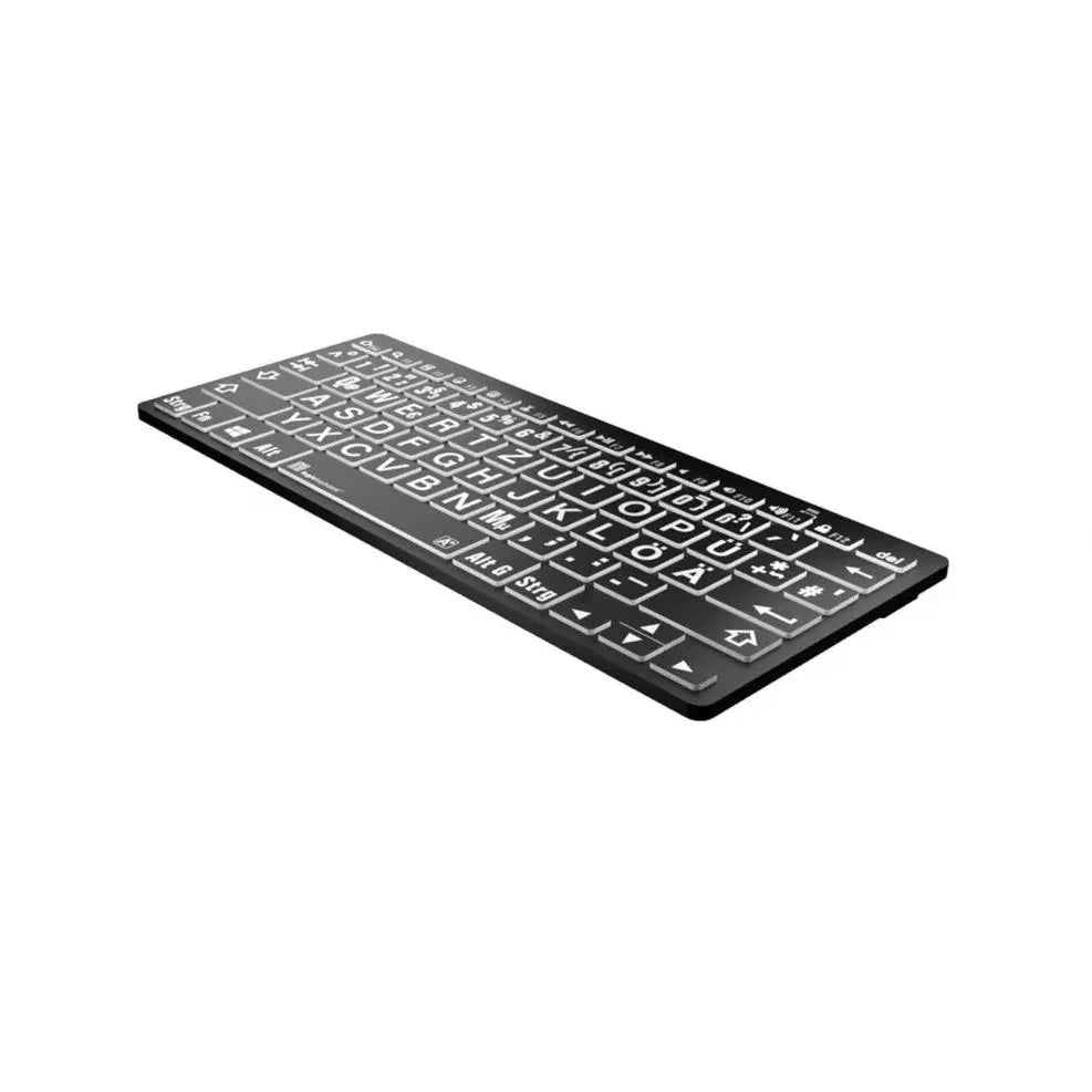 Logickeyboard XL-Print White on Black DE (PC/BT) - Alltagshilfe