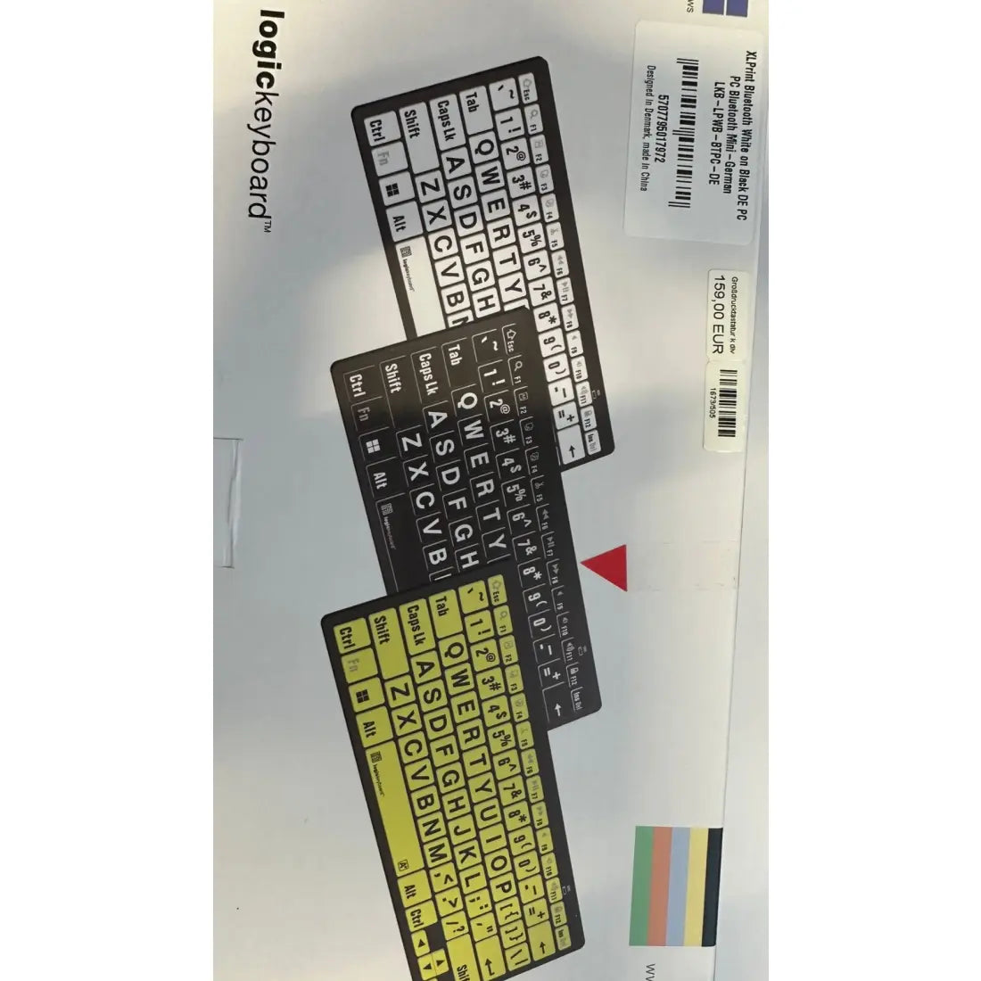 Logickeyboard XL-Print White on Black DE (PC/BT) - Alltagshilfe