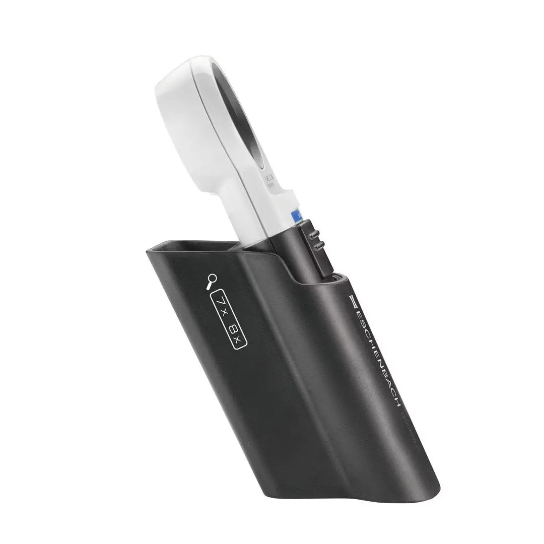 Taschenleuchtlupe Eschenbach Mobilux LED exklusive Halterung - mit Halterung / 3-fach - Handlupe