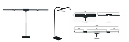 Light & Vision Tri-Lux Pro 3-in-1 Lampe (EU-Stecker) – Steh-, Tisch- & Klemmleuchte in einem