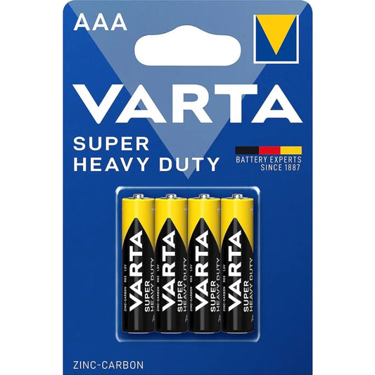 VARTA10500403 - Superlife Zink-Kohle Batterie AAA / R03 mit 1,5 Volt 4er Set Kapazität 800 mAh, - Alltagshilfe