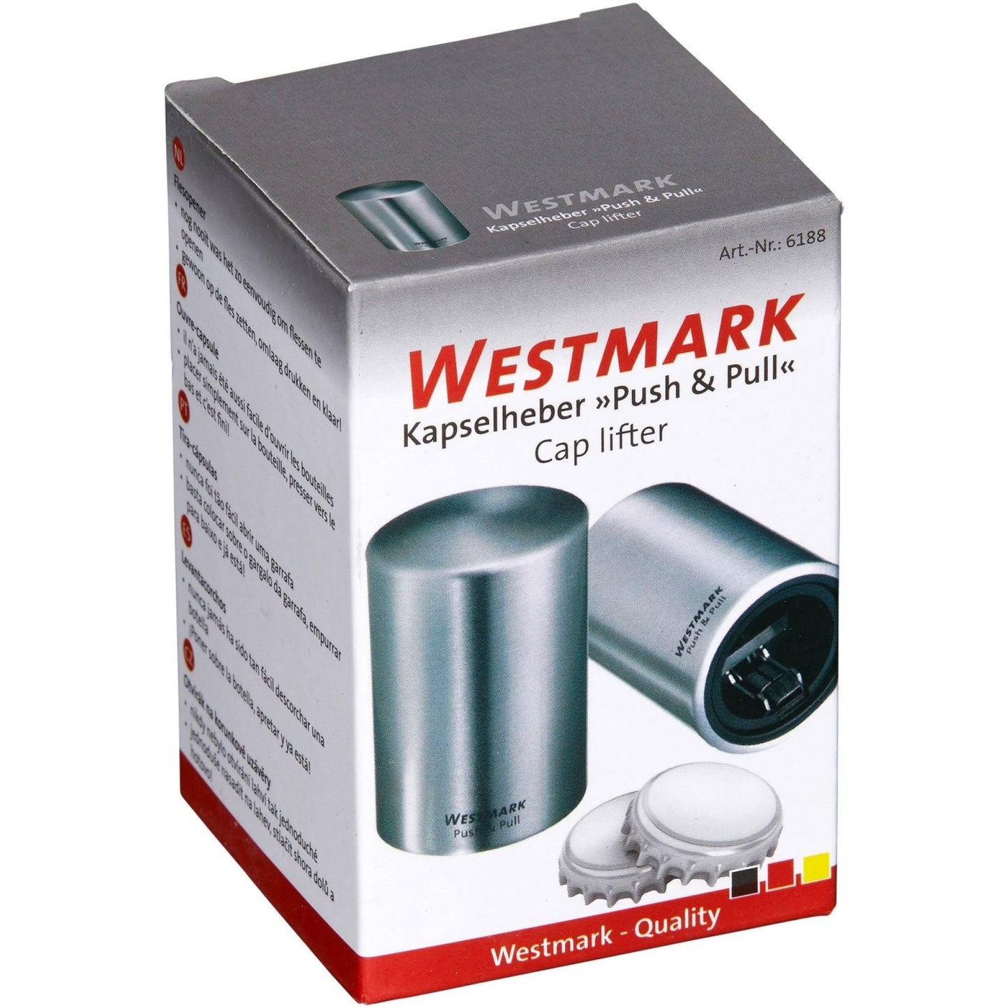 Westmark Flaschenöffner „Push &amp; Pull“ – einfach drücken &amp; ziehen