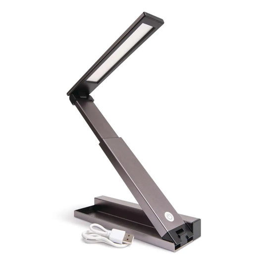 ZigZag Akku-Tischlampe – Silber/Weiß - Lampe